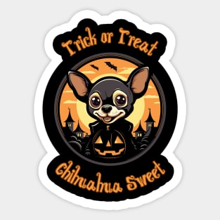 Halloween Chihuahua Trick or Treat, Chihuahua Sweet Sticker